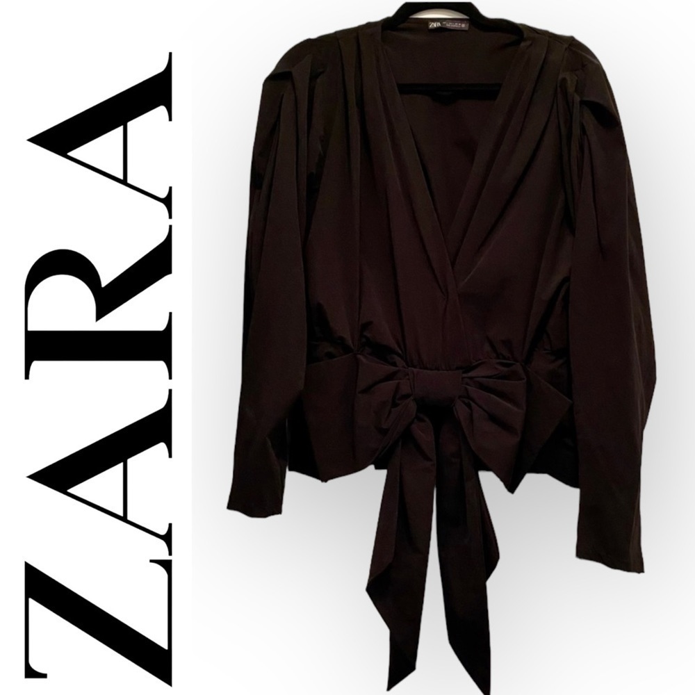Like new Zara wrap bow top​​